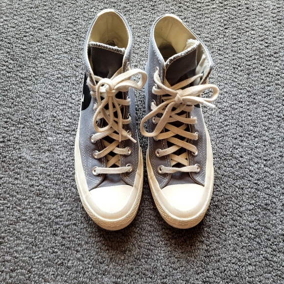 Converse Comme des Garcons PLAY CDG  chuck 70 high size M 4 or W 6 grey collab - Picture 3 of 6